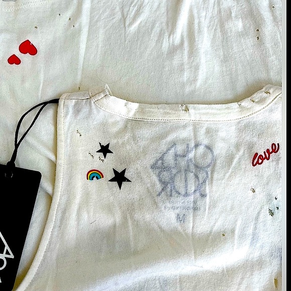 Chaser 2 Tank Tops Beach Heart Waves & Nautical Distressed Size Med Both NWT - Picture 6 of 8